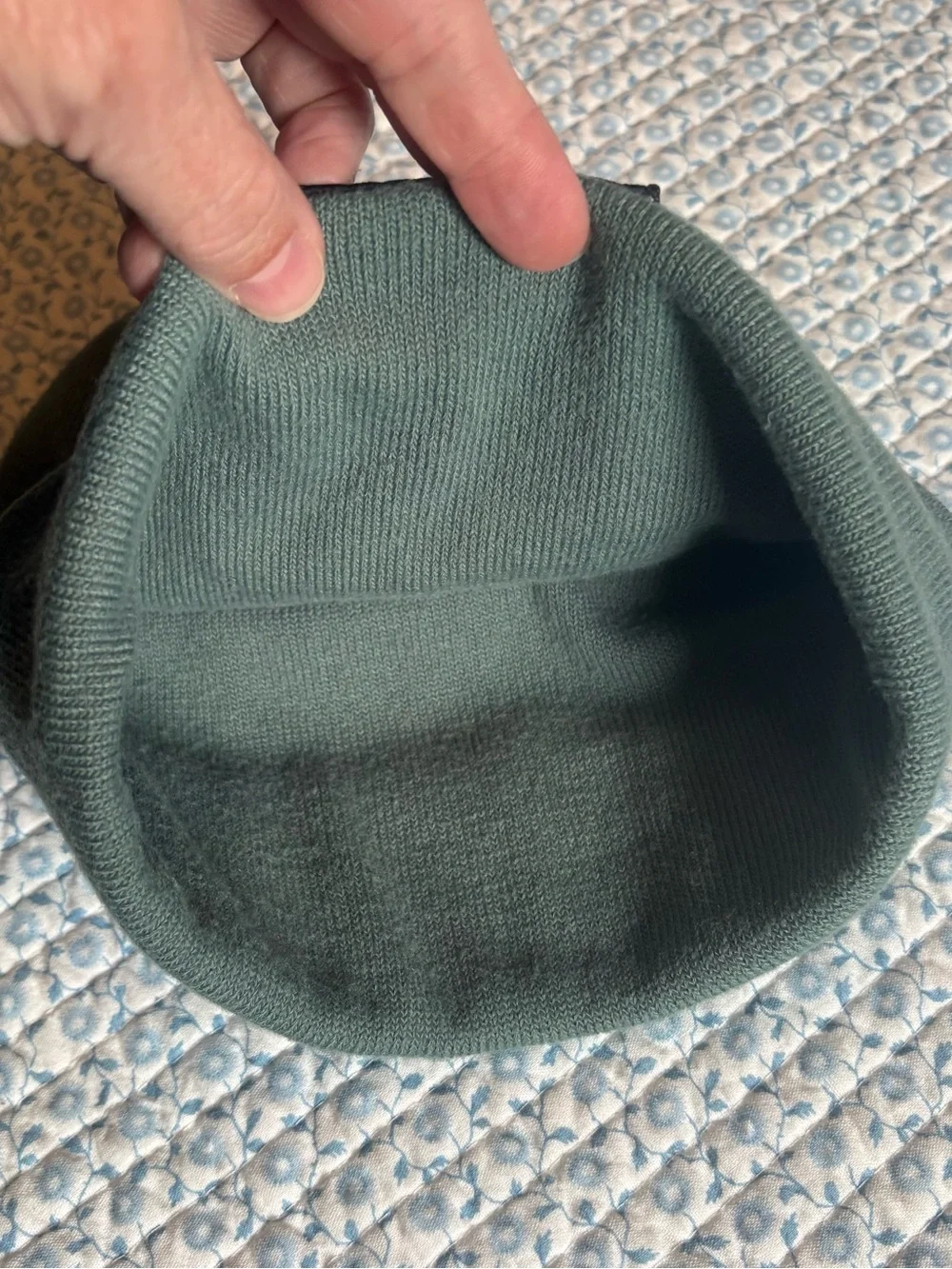 The North Face Knit Beanie in Muted Green